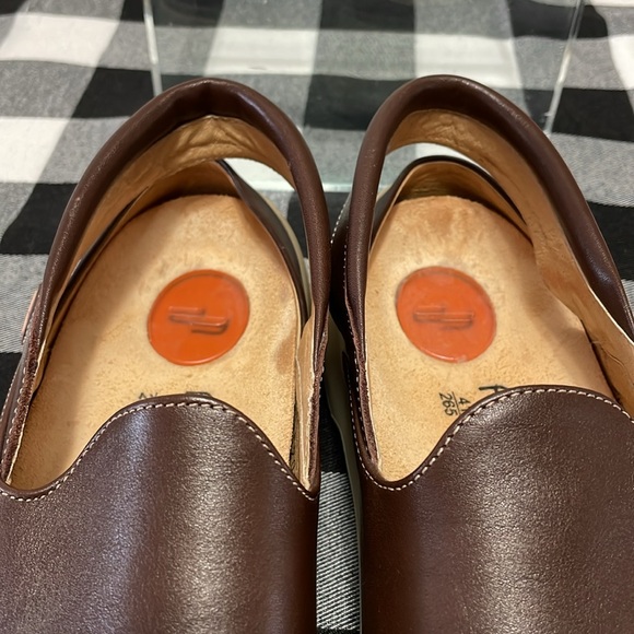 Birkenstock Footprints Brown Leather Slingback Loafer Shoes Sandal Sz 41/10-10.5 - Picture 8 of 13